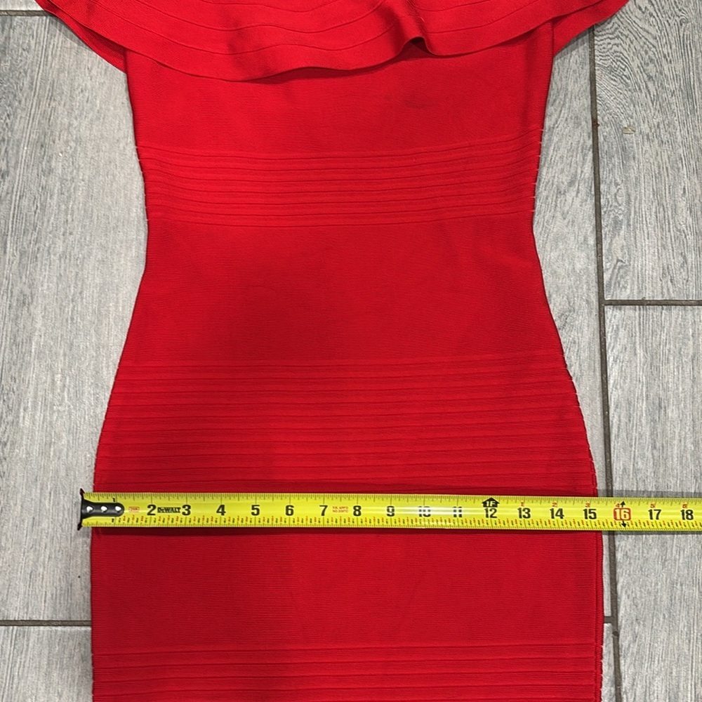 Miss Circle Bodycon Off the shoulder Bandage Red Dress Size Medium - Picture 7 of 12